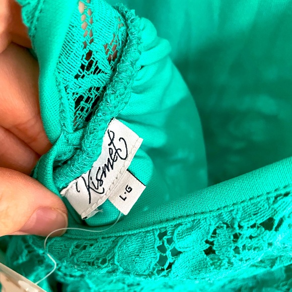 Turquoise Lace Dress - Picture 6 of 8